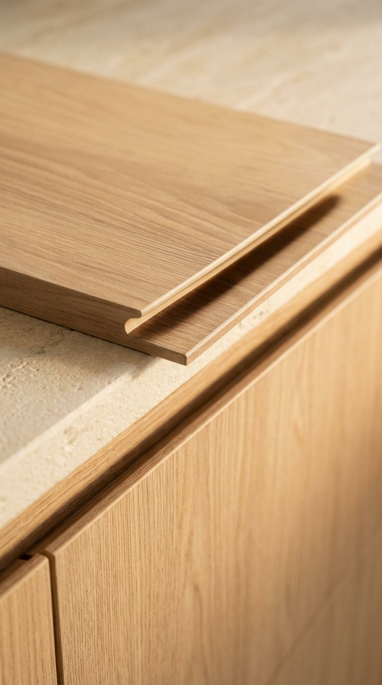 Cabinet door in wood veneer