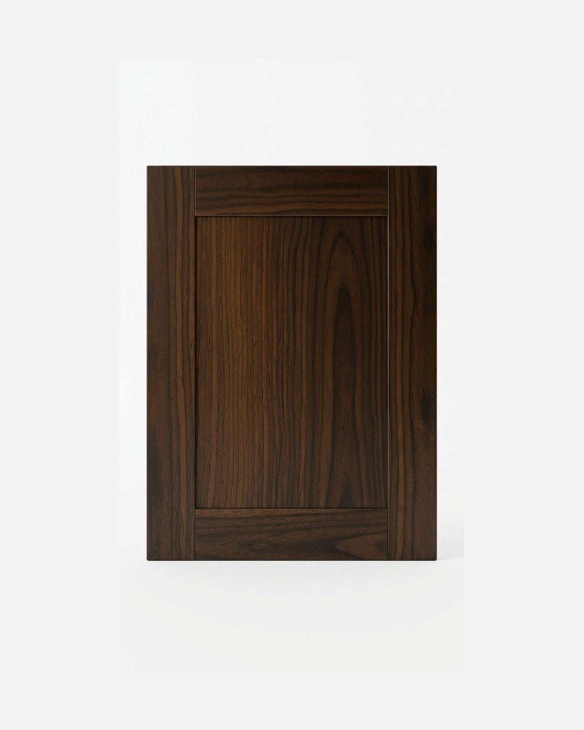 Reconstructed Walnut Veneer Ancho Shaker cabinet door, 2 inch (50 mm) frame
